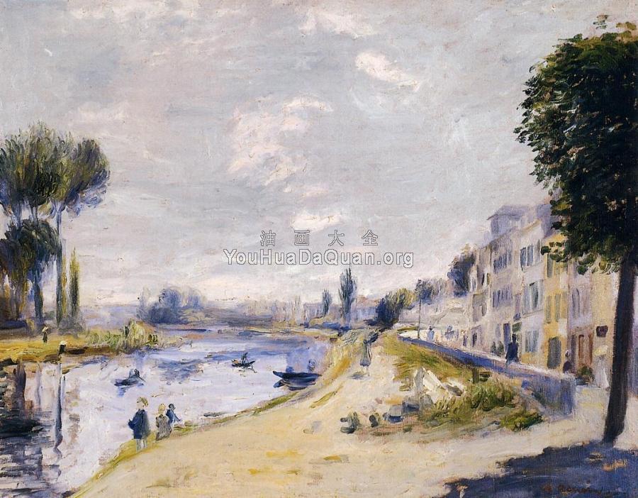 The Banks of the Seine, Bougival - 皮埃尔·奥古斯特·雷诺阿